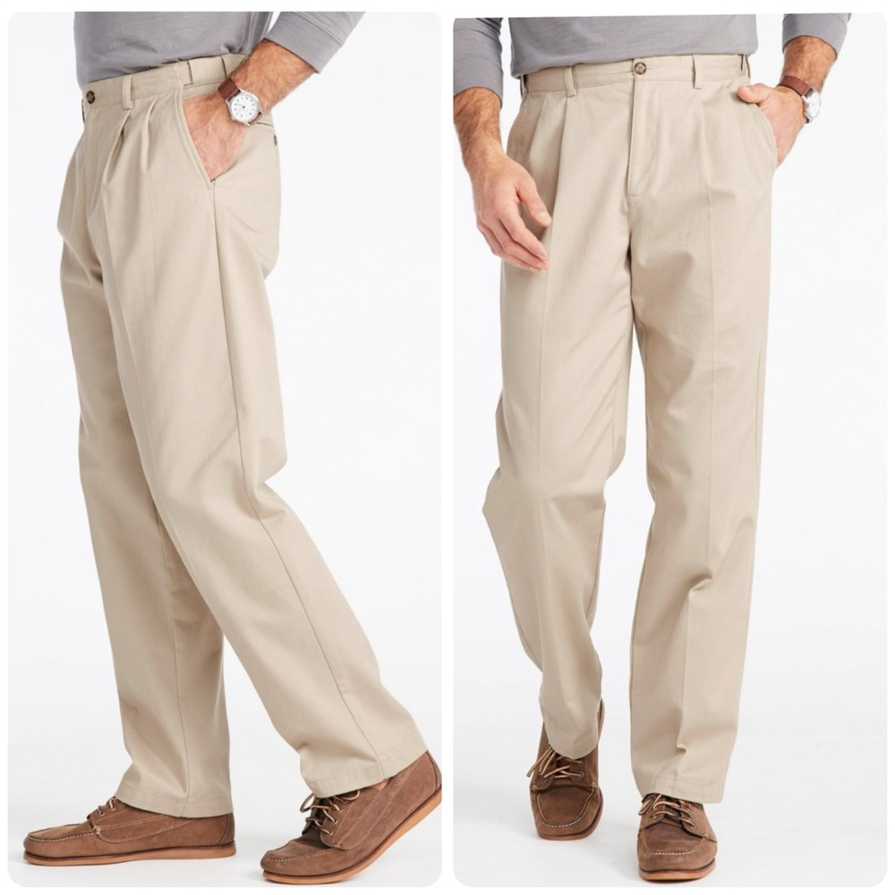 L.L Bean Men's Wrinkle-Free Double L Chinos, Natural Fit, Hidden Comfort